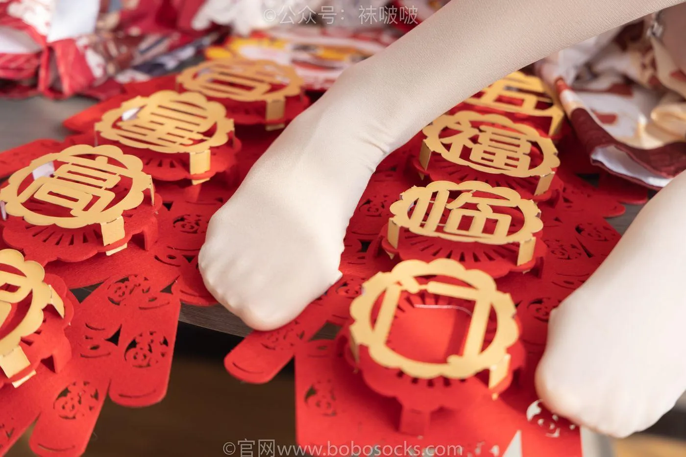 [BoBoSocks袜啵啵]NO.054 小甜豆与稚予-给大家拜年啦 [139P]插图8